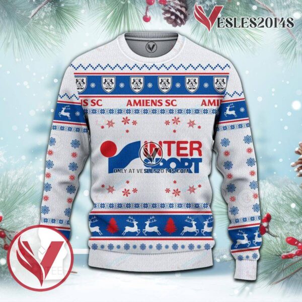 Amiens SC Sport Ugly Christmas Sweater, Unique Gifts For Fans - Vesles2014aS 2