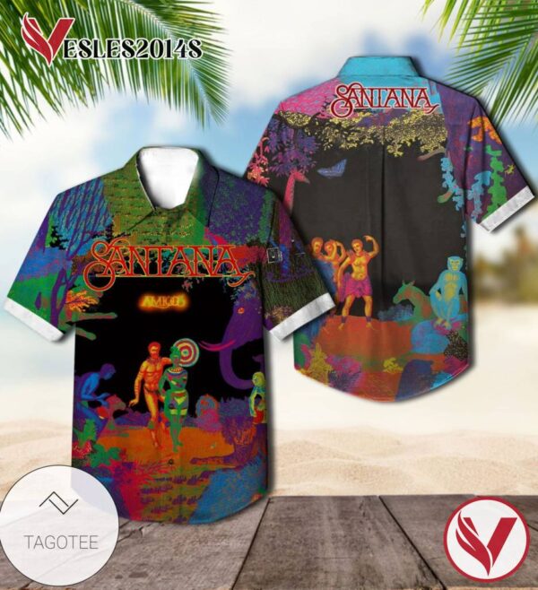 Amigos Album Cover By Santana Hawaiian Shirt, Best Gift For Music Lovers Vesles2014S