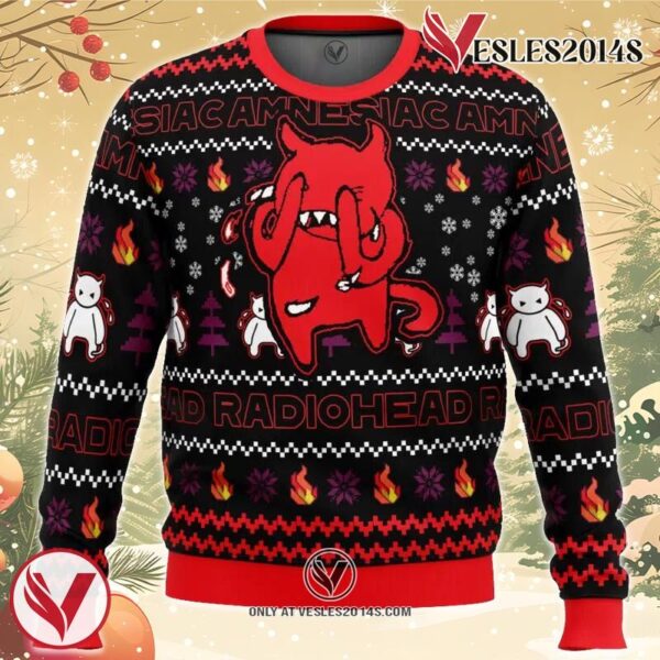 Amnesiac Radiohead Ugly Christmas Sweater, Unique Christmas Gift For Fans - Vesles2014S