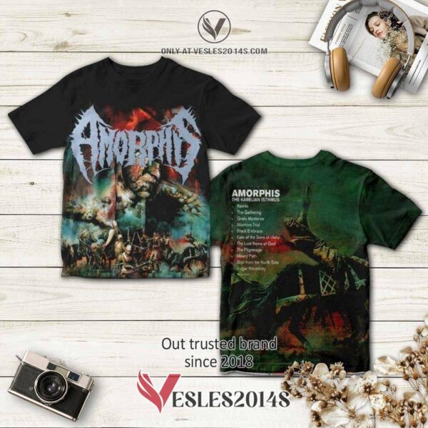 Amorphis Band The Karelian Isthmus Album 3D T-Shirt, Perfect Gifts For Music Lovers - Vesles2014S