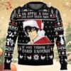 An Apple A Day Can Keep Santa Away If You Throw It Hard Enough My Little Monster Ugly Christmas Sweater, Unique Christmas Gift For Fans - Vesles2014S
