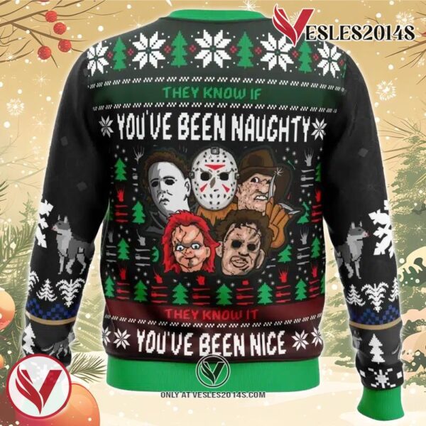 An Ugly Slasher Horror Movie Ugly Christmas Sweater, Unique Christmas Gift For Fans - Vesles2014S 1