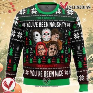 An Ugly Slasher Horror Movie Ugly Christmas Sweater, Unique Christmas Gift For Fans - Vesles2014S
