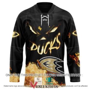 Anaheim Ducks Blood Personalized Hockey Jersey Shirt, Trending Gifts For Fans - Vesles2014s
