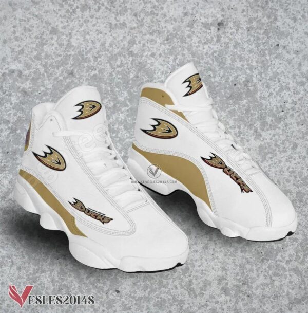 Anaheim Ducks Logo Air Jordan 13 Shoes, Best Sneaker Gifts For Fans - Vesles2014s