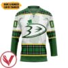 Anaheim Ducks St Patrick Day Custom Name Custom Number Hockey Jersey, Trending Gifts For Fans - Vesles2014s