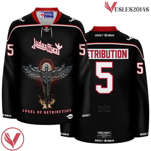 Angel of Retribution Judas Priest Black Jersey - Vesles2014S 2