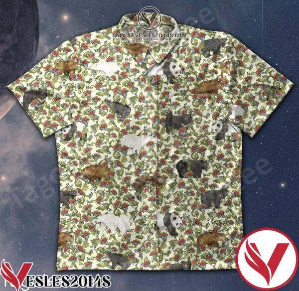 Animal Bear Florentine Print Hawaiian Shirt, Unique Gifts For Friends - Vesles2014S 1