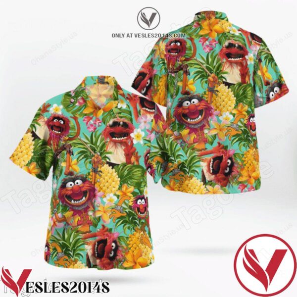 Animal Muppet Pineapple Tropical Button Hawaiian Shirt And Short, Unique Gifts For Friends - Vesles2014S 1