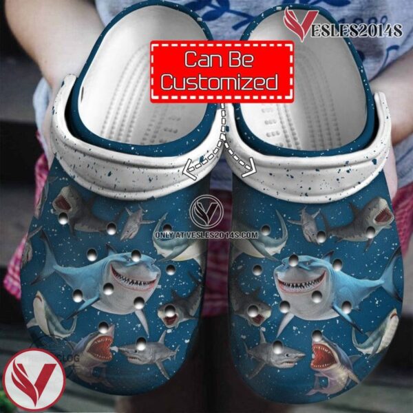 Animal Personalized Blue Shark Lovers Clog Shoes, Unique Gift From  Vesles2014S