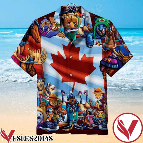 Animals Of Canada Hawaiian Shirt, Unique Gifts For Friends - Vesles2014S 1