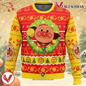 Anpanman Ugly Christmas Sweater, Unique Christmas Gift For Fans - Vesles2014S