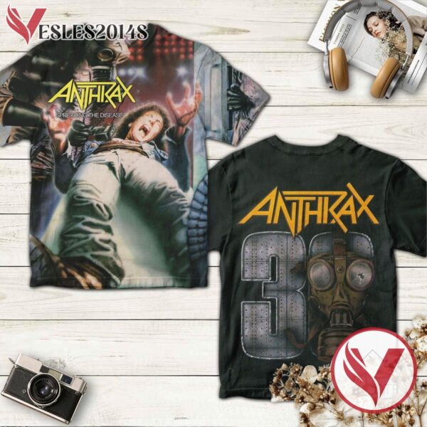 Anthrax Spreading The Disease Album Cover Shirt, Perfect Gifts For Music Lovers - Vesles2014S
