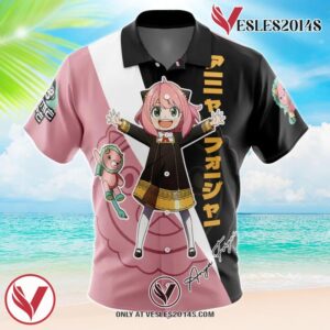 Anya Forger Spy x Family Hawaiian Button Up Shirt, Perfect Gifts For Anime Lovers - Vesles2014S