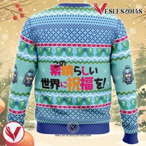 Aqua KonoSuba Ugly Christmas Sweater, Unique Christmas Gift For Fans - Vesles2014S 1