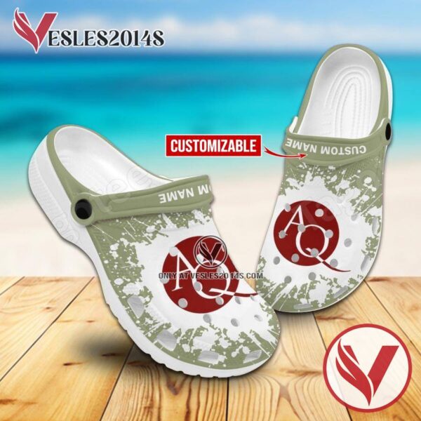 Aquinas College Logo Crocs Clogs, Unique Footwear For Fans