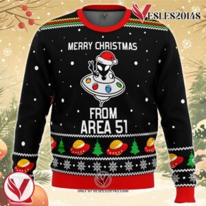 Area 51 Aliens Ugly Christmas Sweater, Unique Christmas Gift For Fans - Vesles2014S