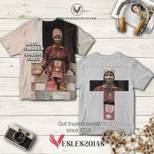 Aretha Franklin Amazing Grace Album 3D T-Shirt, Perfect Gifts For Music Lovers - Vesles2014S