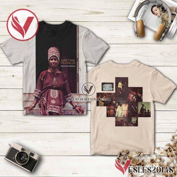 Aretha Franklin Amazing Grace Album Cover Shirt, Unique Gifts For Music Lovers - Vesles2014S