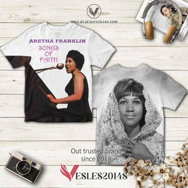 Aretha Franklin Songs of Faith Album 3D Shirt, Perfect Gifts For Music Lovers - Vesles2014S