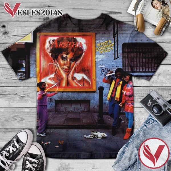 Aretha Franklin Who's Zoomin' Who Album Cover Shirt, Perfect Gifts For Music Lovers - Vesles2014S