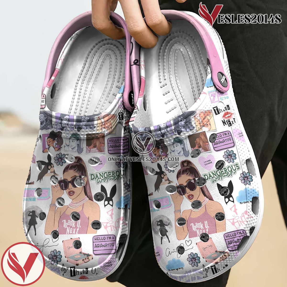 Ariana Grande Music Crocs Crocband Clogs Shoes, Unique Gifts For Fans Style 9 - Vesles2014S 2