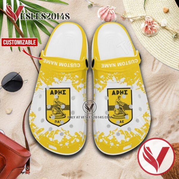 Aris Thessaloniki Custom Name Crocs Clogs, Unique Footwear For Fans 1
