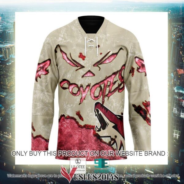 Arizona Coyotes Blood Personalized Hockey Jersey Shirt, Trending Gifts For Fans - Vesles2014s 2