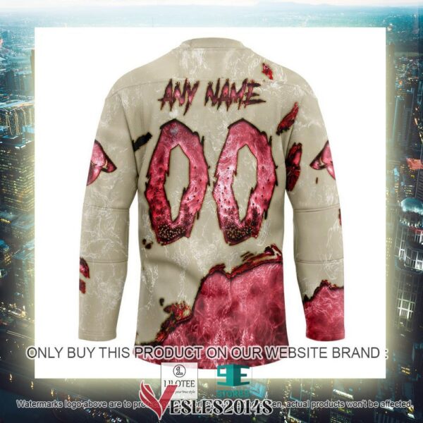 Arizona Coyotes Blood Personalized Hockey Jersey Shirt, Trending Gifts For Fans - Vesles2014s 3