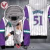 Arizona Diamondbacks Randy Johnson 51 Player Purple 3D Fleece Hoodie, Best Outfit For Fans Sport - Vesles2014S 1