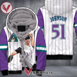 Arizona Diamondbacks Randy Johnson 51 Player Purple 3D Fleece Hoodie, Best Outfit For Fans Sport - Vesles2014S 1