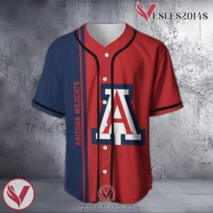 Arizona Wildcats Baseball Jersey Half Style NCAA, Unique Gifts For Fans - Vesles2014s