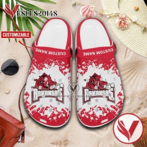Arkansas Logo Custom Crocs Clogs, Unique Footwear For Fans 1