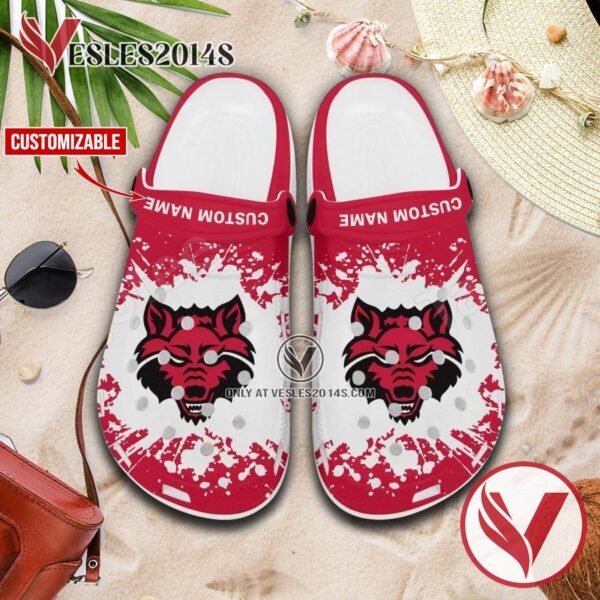 Arkansas State Logo Custom Crocs Clogs, Unique Footwear For Fans 1