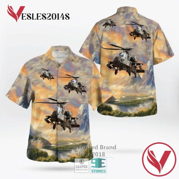 Army Boeing Ah 64 Apache Casual Hawaiian Shirt, Best Gifts For Summer Vesles2014S 1