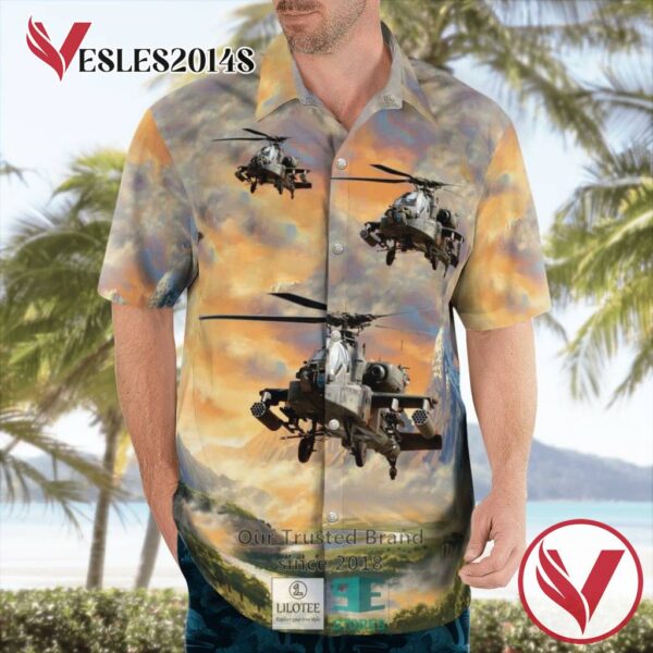Army Boeing Ah 64 Apache Casual Hawaiian Shirt, Best Gifts For Summer Vesles2014S 3