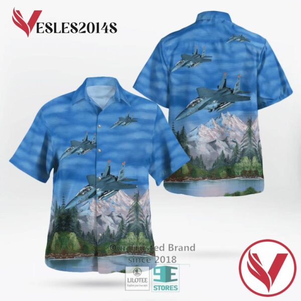 Army Mcdonnell Douglas F 15E Strike Eagle Casual Hawaiian Shirt, Best Gifts For Summer Vesles2014S 1