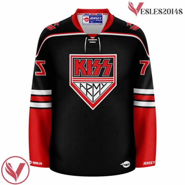 Army RedBlack KISS Hockey Jersey - Vesles2014S 2