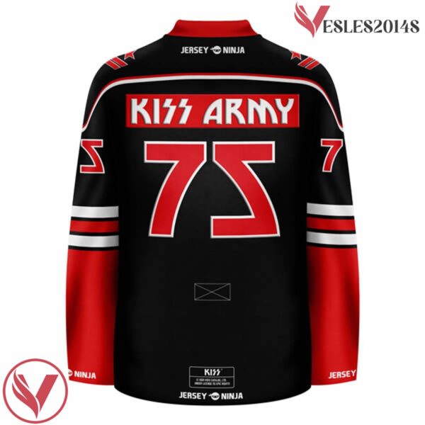 Army RedBlack KISS Hockey Jersey - Vesles2014S 3