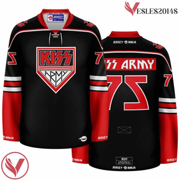 Army RedBlack KISS Hockey Jersey - Vesles2014S