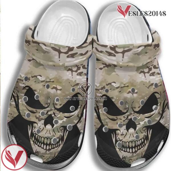 Army Skull Clog Shoes Crocbland Clog Gifts For Men Son Father, Unique Gift From  Vesles2014S