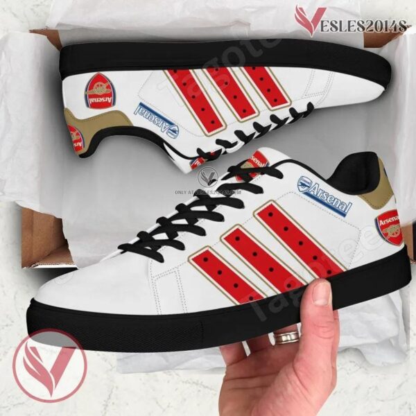 Arsenal Print Stan Smith Shoes, Best Sneaker For Fans - Vesles2014s