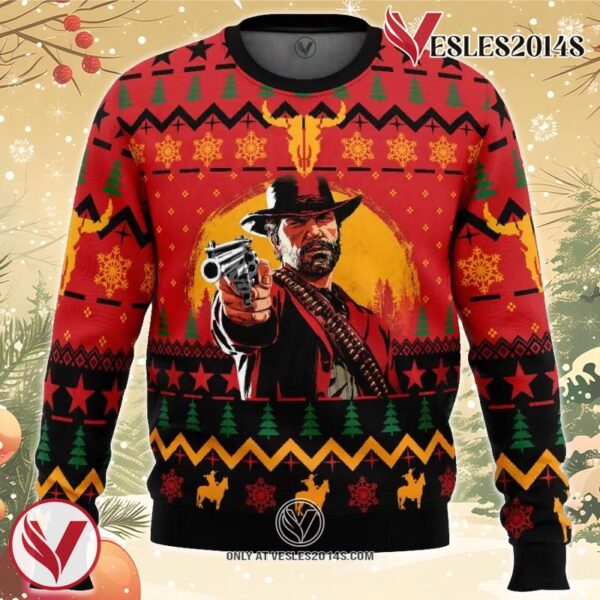 Arthur Morgan Red Dead Redemption Ugly Christmas Sweater, Unique Christmas Gift For Fans - Vesles2014S