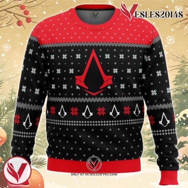 Assassins Creed Assassin Insignia Symbol Ugly Christmas Sweater, Unique Christmas Gift For Fans - Vesles2014S