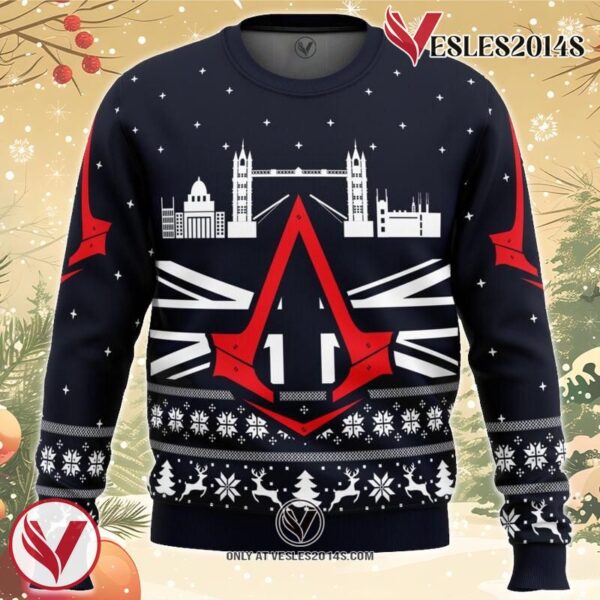 Assassins Creed London Bridge Ugly Christmas Sweater, Unique Christmas Gift For Fans - Vesles2014S