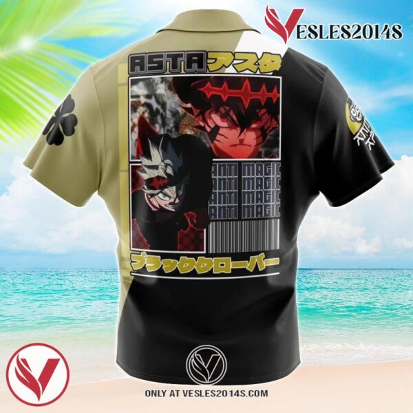 Asta Black Clover Hawaiian Button Up Shirt, Perfect Gifts For Anime Lovers - Vesles2014S 1