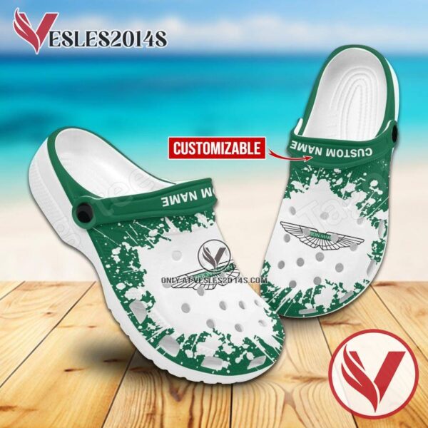 Aston Martin Brand Crocs Clogs, Unique Footwear For Fans