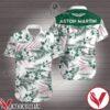 Aston Martin Green Tropical Floral White Hawaiian Shirt, Unique Gifts For Friends - Vesles2014S 1