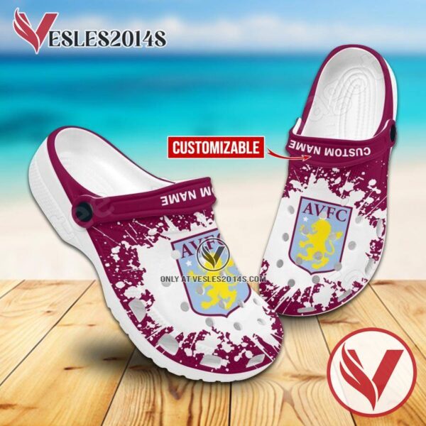 Aston Villa Custom Crocs Clogs, Unique Footwear For Fans