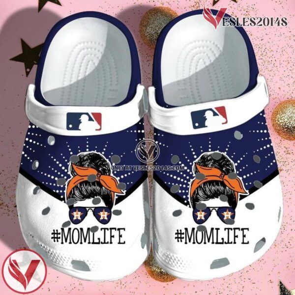 Astros Mom Life Gift For Fan Rubber Clog Shoescrocband Clogs, Unique Gift From  Vesles2014S